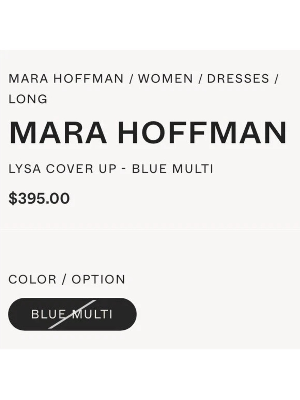 NEW! MARA HOFFMAN Lysa Cover Up Dress in Blue Multi Size S Resortwear Cruise - Picture 13 of 13